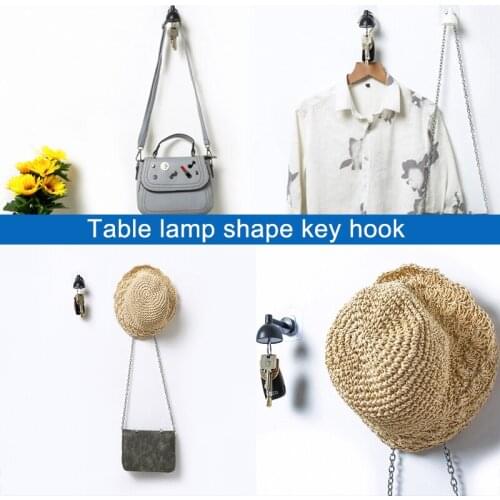 2 PCS Lamp Figure Magnetic Key Hook Multifunctional Punch-free Hook for Hanging Hat Cloth Bag Keychain ALI88