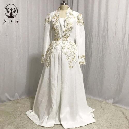 Classic Vestidos De Fiesta High Collar Beaded Long Sleeve Pleated Formal Evening Dresses 2018