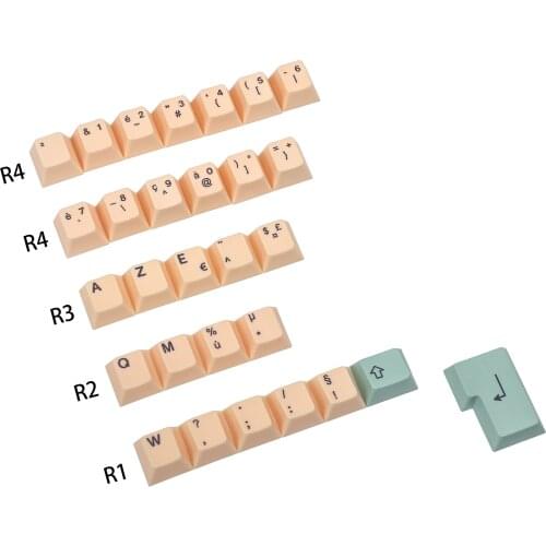 Cherry Profile Hami Melon PBT German Spain UK French ISO GK61 Keycaps For Mechanical Keyboard MX Gaming Keyboard DIY 60% Keycap