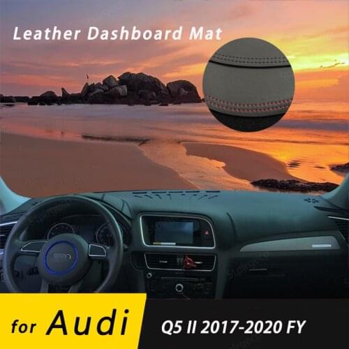 For Audi Q5 II 2017-2020 FY Leather Anti-Slip Mat Dashboard Cover Pad Sunshade Dashmat Protect Carpet Accessories