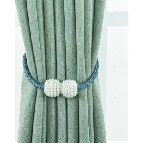1x Pearl Magnetic Curtain Clip Curtain Holders Tieback Buckle Clips Hanging Ball Buckle Tie Back Curtain Accessories Home Decor