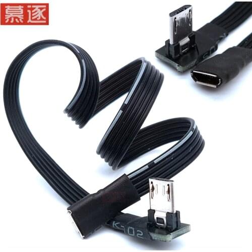 Micro USB Weiblichen zu Micro USB Männlichen F/M Verlängerung Extender Datum Lade Kurze OTG Kabel Schwarz 10cm 20CM 50CM 10CM 1m