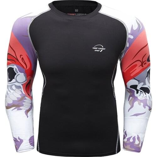 Cody Lundin Mens 3D Printed Long Sleeve Running Tshirt Fashion Jiu Jitsu Rash Guard
