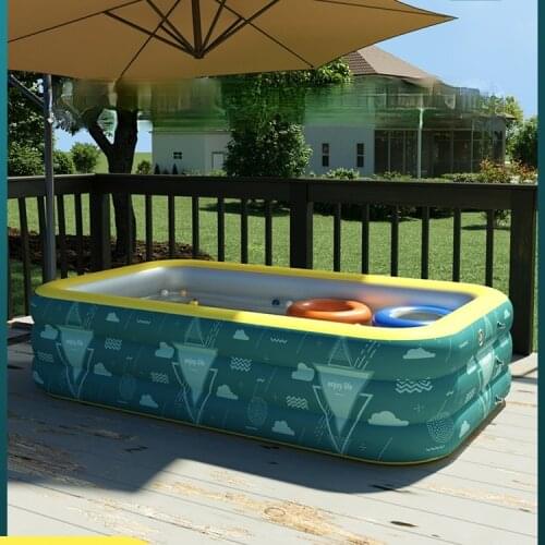 Inflatable Family Swimming Pool Kids Outdoor Rectangular Swimming Pool Party Game Basen Ogrodowy Sports Entertainment DI50YC