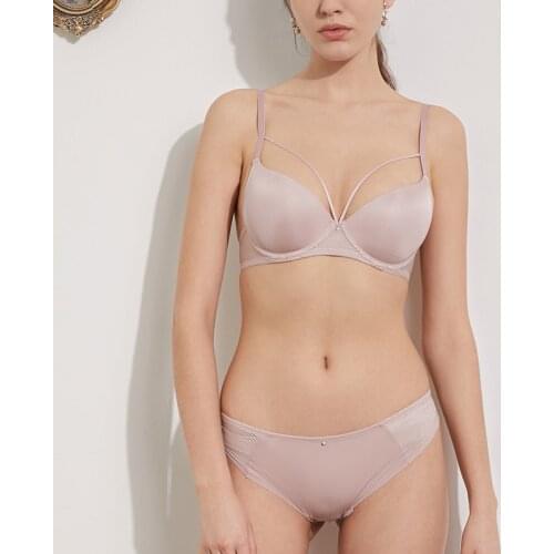 New Underwear Set Women Bra Push Up Brassiere Classic Bandage Black Bra Set Cotton Thick Black Gather Sexy Bra Panties Sets