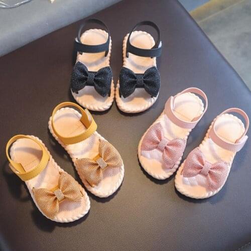 Toddler Infant Kids Baby Girls Party Princess Shoes Sandals Children Girls Sandals Bowknot Beach Childrens Shoes Performance
