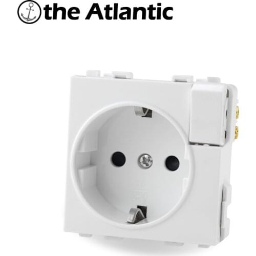 S Series- EU Power Socket Function Module Socket With Switch DIY Socket Accessories Free Combination White 250V 16A Europe