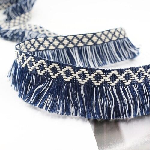 5 Yards Cotton Tassel Lace Webbing Fabric Beaded Fringe Trim Curtain Sofa Table Clothes Decoration Tassel DIY Sewing Accessories