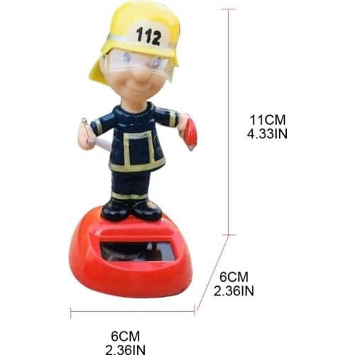 Solar Dashboard Ornament Shaking Head Toy Cute Ornament Car Interior Decoration Excellent Gift for Family Friends