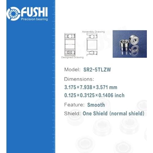 Dental Bearing SR2-5TLZW ( 4 Pcs ) ABEC-7 P4 Grade Handpiece Turbine High Speed SR2-5 TL Z W Dental Drill Bearings