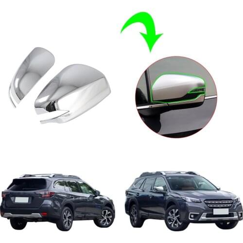 ABS Chrome Side Door Mirror Cover Molding Trim Rearview Mirrors For Subaru Outback 2021