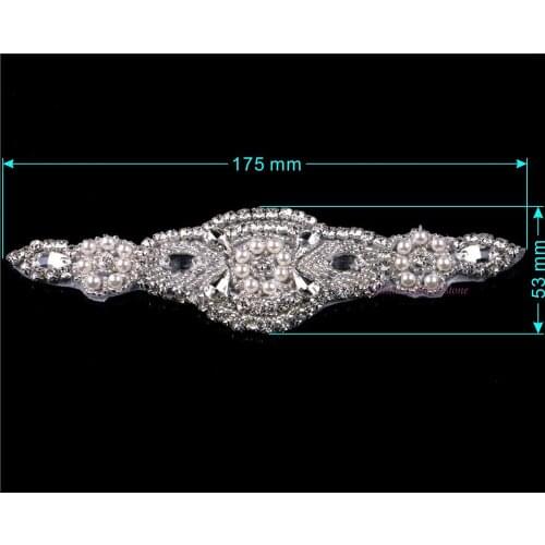 Iron On Crystal Motif Hotfix Rhinestone Applique Patches Bling Sew On Wedding Dress Crown Motifs DIY Shiny Leaf