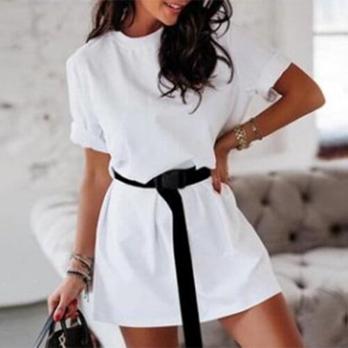 Solid Color Black White Short Sleeved Spring Autumn Summer Vintage Clothes For Women T-Shirt Tops Blouses Vetement Femme 2021