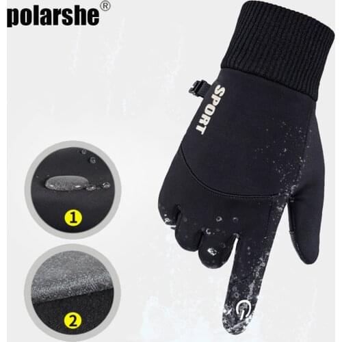 Winter Outdoor Sports Gloves Touch Screen Driving Motorcycle Snowboard Gloves Non-slip Ski Gloves Warm Fleece Gloves Men Women