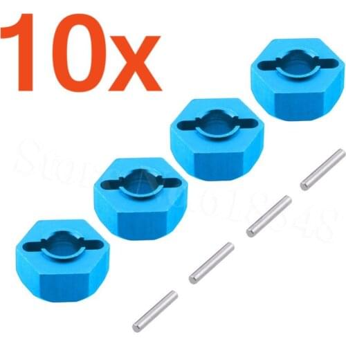 10 Sets Aluminum 12mm Wheel Hex Hub Adapter 0044 For FY-03 WLtoys 12428 12423 1/12 RC Car Parts Hop-Up