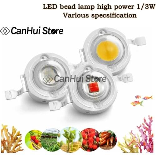 10pcs 1W 3W High Power LED Chip Lamp Bulbs SMD COB Diodes Warm Cold White Red Green Blue Yellow Pink Orange RGB Light Beads