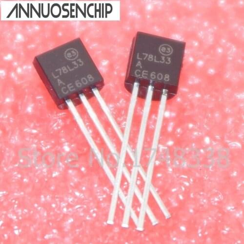 100PCS L78L33ACZ L78L33A 78L33 REG LDO 3.3V .1A TO-92 NEW GOOD QUALITY