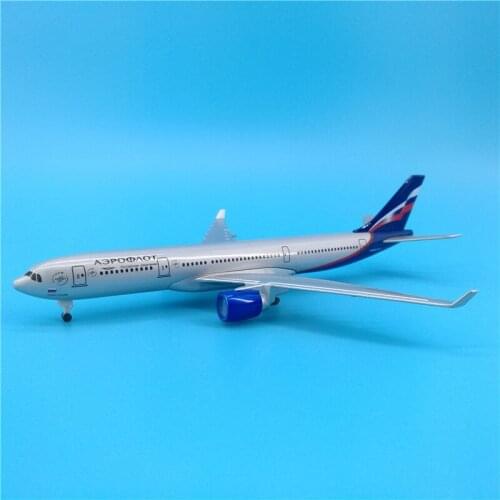 20CM 1:300 Areoflot Air RUSSIA Airplane A330 Model with Base Landing Gears Alloy Aircraft Plane Collectible Gifts Toy Model
