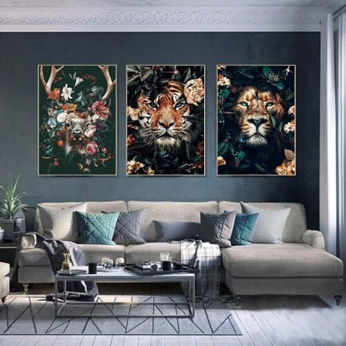 3PC Painting By Numbers Animals For Drawing DIY Craft For Adults Coloring By Number With Frame On Canvas Picture Decor Wall Art