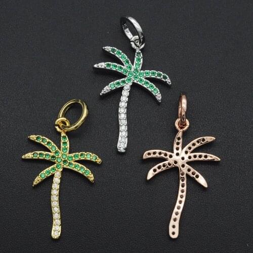 31x17mm 100% CZ Zircon DIY Jewelry Palm Charm Pendant Wholesale Bracelet Making Charm Top Quality Jewellwery Finding Supplies