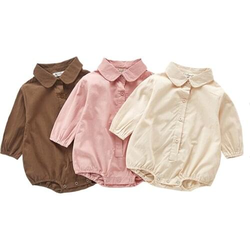 0-3Y NewBaby Girls Bodysuit Spring Baby Bodysuit Childrens One-piece Baby Long Sleeve Hardcover Shirt Creeper Baby Girl Clothes
