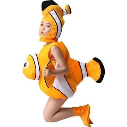 Baby Kids Fish Clownfish Nemo Costume Coral Sea Star Christmas Cosplay Costume Halloween Ocean Animals 3D Costume for Kids