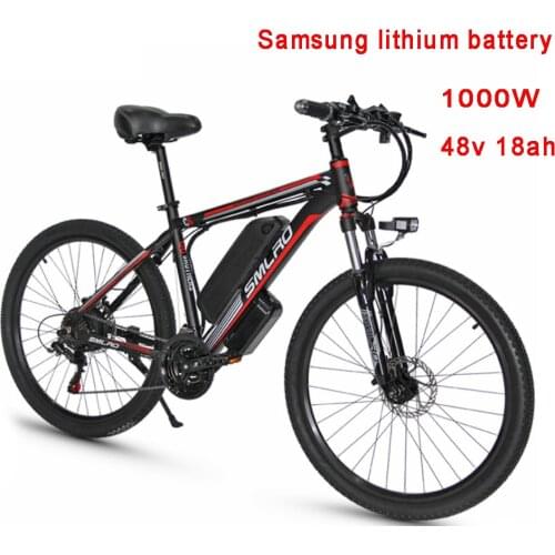 Electric bicycle power-assisted bicycle 48V 18AH 1000W mountain bike 21 speed Samsung lithium battery electric bicycle