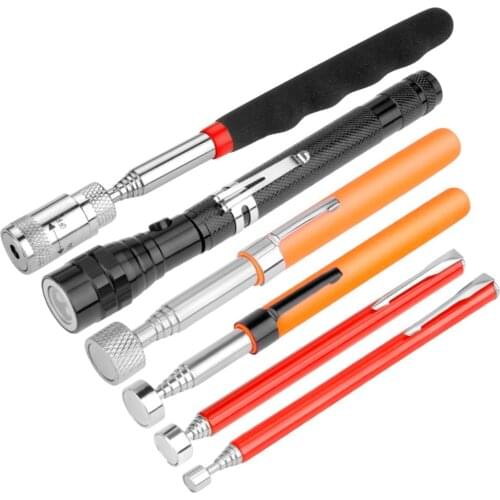 Pick Up Tool Strong Magnetic Suction Rod Adjustable Metal Rod Universal With Pen Buckle Pick Up Tool Telescopic Extension Screw