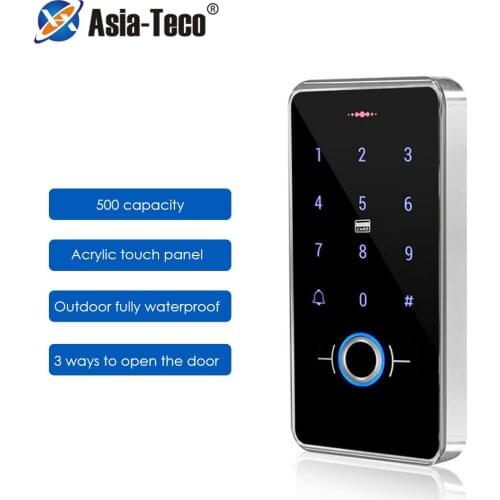 IP68 Waterproof Outdoor Biometric Fingerprint Recognition Keypad 13.56MHz Touch Keypad Smart Door Lock Access Control Reader