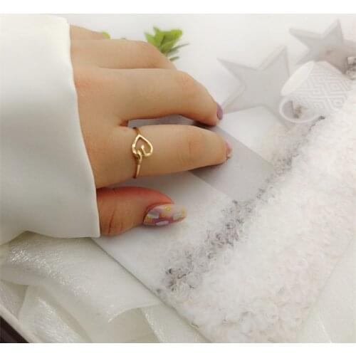 12 pcs/lot new arrival items fashion copper brass casting metal heart open finger rings
