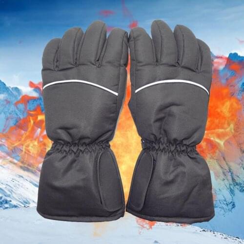 Skiing Gloves USB Electric Heating Finger Thick Thermal Warm Heated Washable Gloves For Outdoor Snowboard Sports Winter Warmer