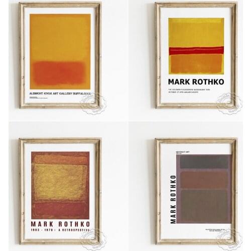 Mark Rothko Untitled Color-field Painting Exhibition Poster, Saffron Abstract Wall Stickers, Modern Art Living Room Home Decor