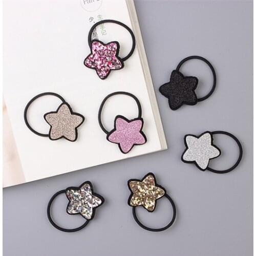 Cute Elastic Rubber Hair Bands Kids Decoration Girl Floral Ponytail Holder Headband Cartoon Mixing Color Hair Accessories