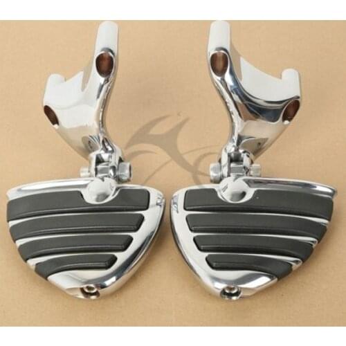 Motorcycle Chrome Wing Footrest Peg Mount For Harley 04-13 883 1200 XL Sportster Aluminum & Rubber