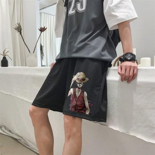 Anime One Piece Luffy Summer Men Shorts for Male Casual Pants Harajuku Board Shorts Big Plus Size 4xl 5xl Half Sweat Pants