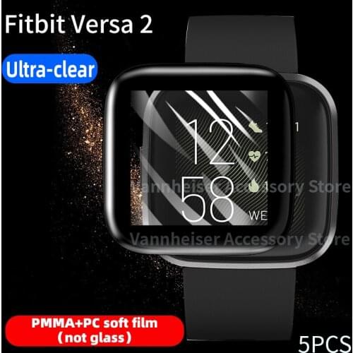 20D Curved Edge Full Coverage Soft Protective Film Cover For Fitbit Sense Versa 3 2 1 Smart watch Screen Protector (Not Glass)