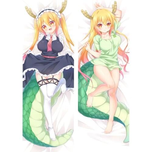 Newly Design Miss Miss Kobayashis Dragon Maid Tohru Coscase Anime Hugging Body Pillow Cover Dakimakura Body Pillow Case