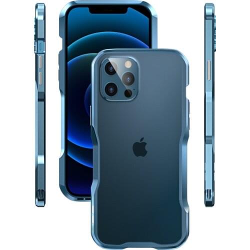 Original Metal Bumper for iPhone 12 11 Pro X XS Max XR 8 Case Aluminium Frame Protective Cover For Iphone 12 MINI Fashion Shell