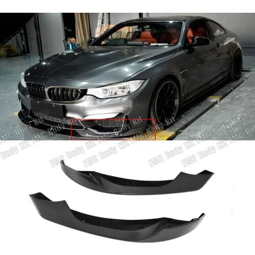 Carbon Fiber / FRP Front Bumper Lip Spoiler Splitters for BMW F80 M3 F82 F83 M4 Sedan Coupe Convertible 2014 - 2018 Winglets