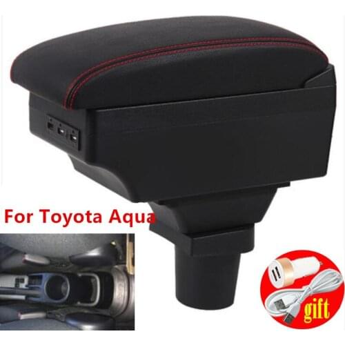 For Toyota Aqua armrest box central Store content box cup holder ashtray interior car-styling accessories
