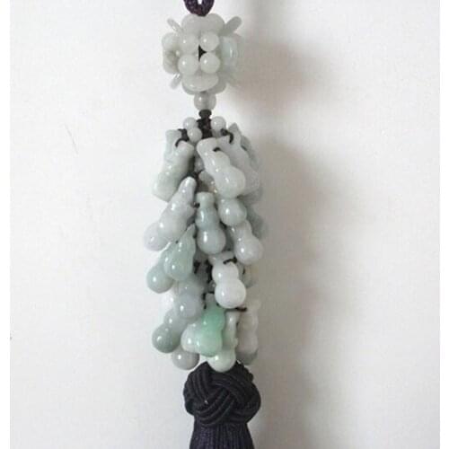 Gourde en jadeite naturel bricolage pendentif | Pendentif de petite voiture, Froude voiture voyage sûr où que vous alliez
