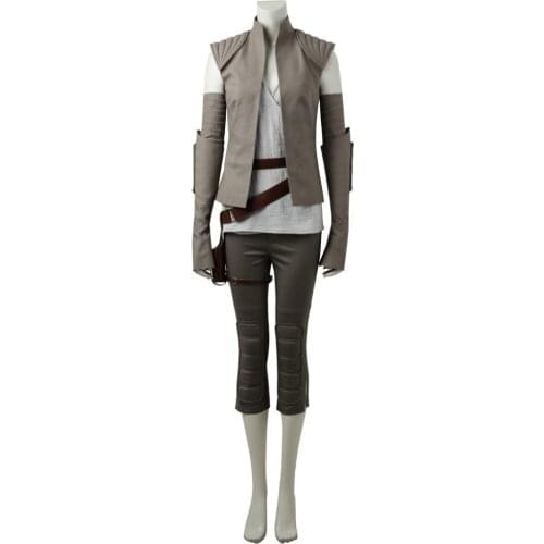 Star Wars Cosplay Star Wars: Episode VIII The Last Jedi Rey Cosplay Costume Halloween Carniva Costume Outfit