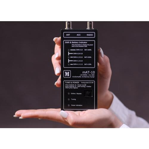 Latest version mAT-10 HF Automatic Antenna Tuner For YEASU FT-817 FT-818 QRP Transceiver 0.1-30W