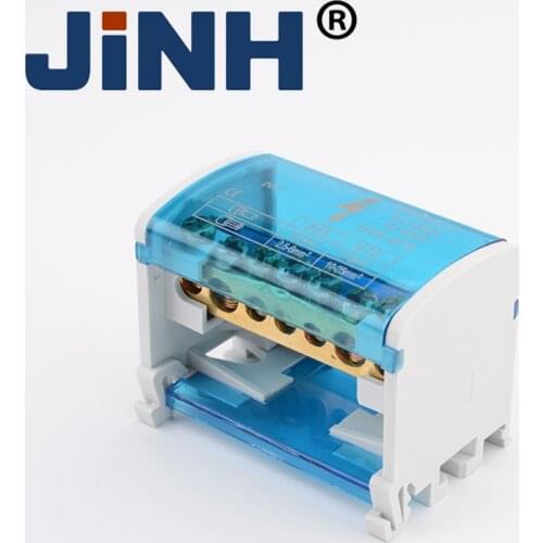 Factory Direct Sell 207 2 Bus Bar Power Din Rail Distribution Terminal Block Electric Connector Box