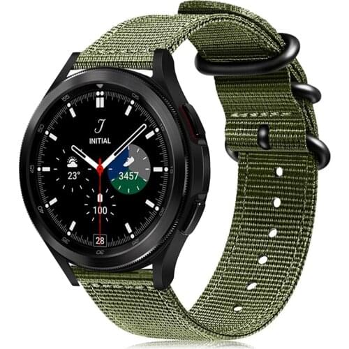 For Samsung galaxy watch 4 classic 46mm 42mm watch 4 40mm 44mm band 20mm 22mm Soft Nylon sports strap for galaxy watch 3 45 41mm