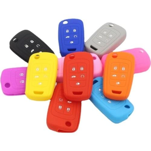 Silicone Car Key Cover Case for Buick Lacrosse Flip Excelle Verano La Crosse Regal for Chevrolet Cruze Equinox Camaro Sonic