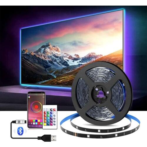 Bluetooth USB LED Strip Light RGB 5050 SMD DC 5V USB APP Control LED Lights Flexible Lamp Tape Ribbon TV Backlight Lighting