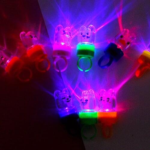 Glow Ring Led Finger Ring LED Neon Party Decoration Childrens Cartoon Toys For Christmas Wedding Festival Party Light