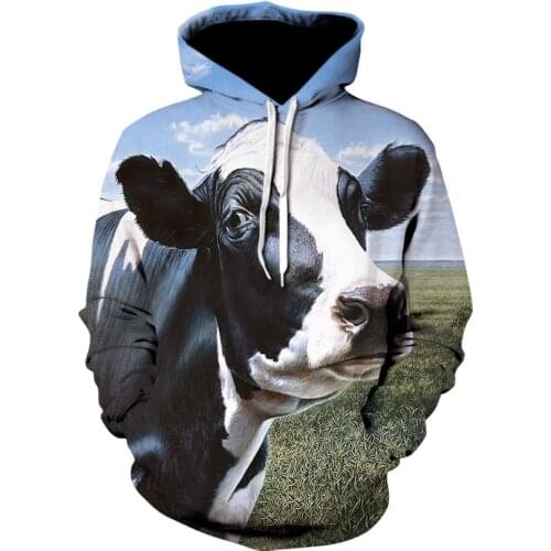 Cow cattle animal farming 3D Printed hoodies Men/Women Harajuku Fashion Hooded Sweatshirt Autumn/Winter Unisex hoodies s-6xl