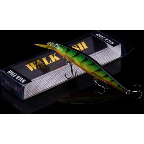 WALK FISH 1PCS HOT Wobbler Fishing Lure 125mm 12.5g Plastic Minnow Bass Pike Artificial Hard Bait Fishing Tackle